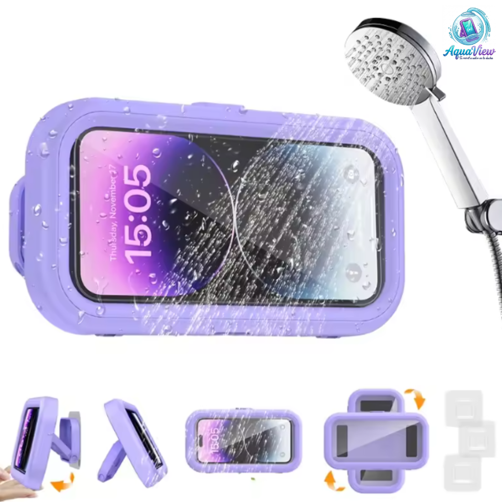 Soporte de teléfono impermeable para ducha